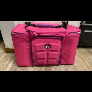 Pink/Purple trim 6 Pack meal prep lunch system